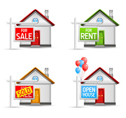 real estate icons set 3