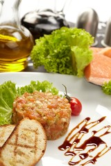 appetizer with salmon