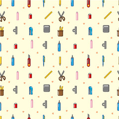 seamless stationery pattern