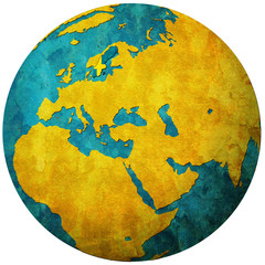sweden flag on globe map