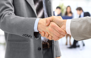 handshake isolated in office