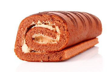 Cake isolated on white