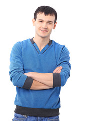 Portait of a handsome young man standing with his