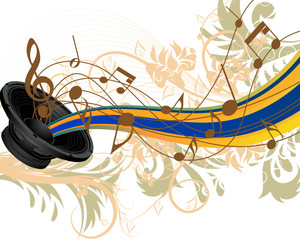 musical grunge background