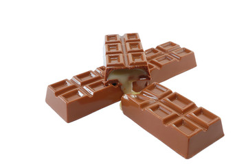 two chocolate bars