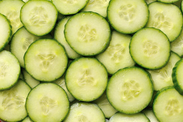 Segments of cucumbers