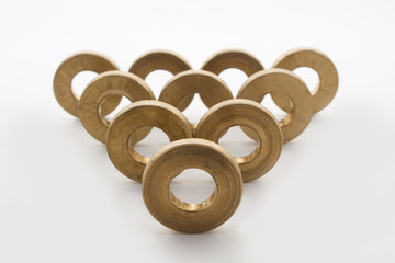 abstraction of brass washer