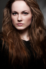 Fototapeta premium beautiful young woman with long hair