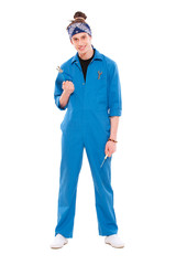 young smiley mechanic