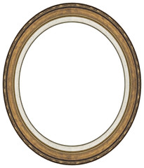 Oval gold picture frame - 31236282