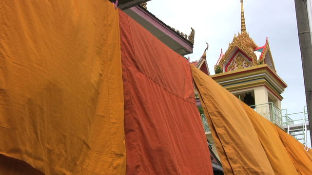 Monk Robes At The Temple