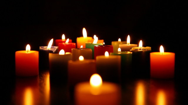 candles burning for love