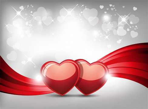 Two Hearts Background.