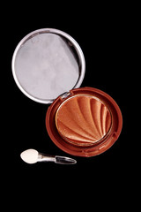 eyeshadows on a black background