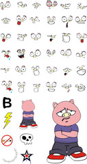 pig kid cartoon set2