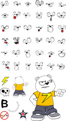 polar bear kid cartoon set01