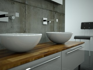 Naklejka na ściany i meble 3d utylizacyjnej zbliżenie kąpiel