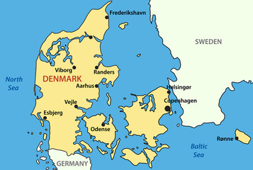 vector map of Denmark - 31242858