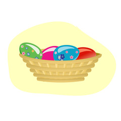vector illustration with easter eggs