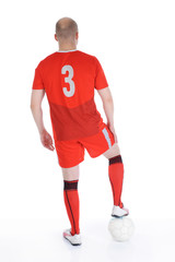 Obraz premium Footbalplayer l with the ball