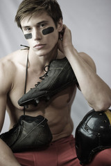 Fototapeta premium Caucasian rugby player