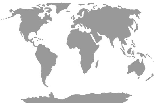 Weltkarte in grau