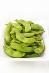 fresh green bean on plate