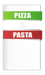 Fototapeta premium Italien - Pizza & Pasta - Karte, Banner
