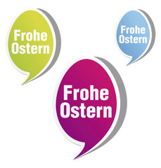 frohe ostern, aufkleber