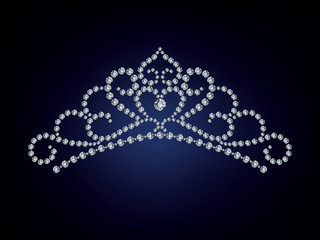 Diamond tiara - vector illustration - 31249287