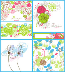 Floral backgrounds collection
