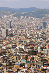 Fototapeta na wymiar Au-dessus de Barcelone