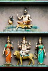 Hindu temple with indian gods kuala lumpur malaysia © TravelPhotography