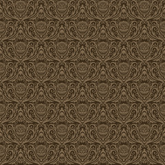 decor seamless brown damask background