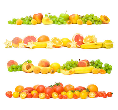 collection of fruit and vegetable backgrounds