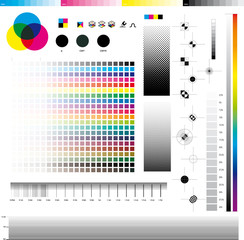 Complete set of cmyk graphic symbol utilities