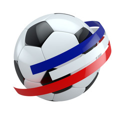 Fußball mit französischen Nationalfarben