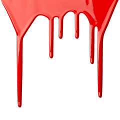 red paint leaking art
