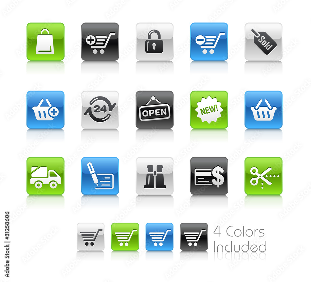 Poster shopping / the vector includes 4 colors in different layers
