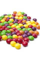 colorful candy on white background