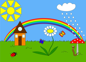 Childs drawing of nature