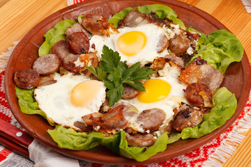 sausage and eggs for breakfast