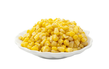 canned corn on a plate