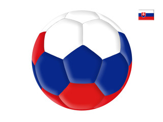 Fototapeta premium Ball in colors of the flag of Slovakia