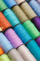 bobbins of lurex thread