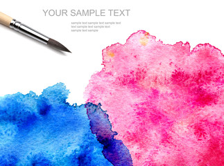 brash and abstract watercolor paint
