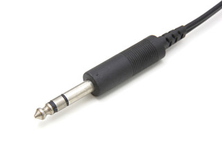 Audio cable isolated on white