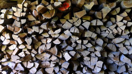 Brennholz gestapelt © focus finder