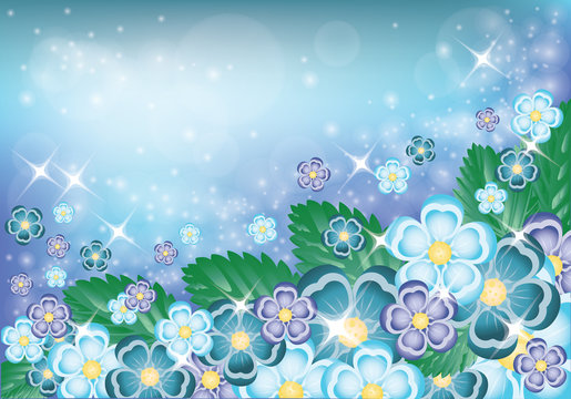 Floral banner, vector illustration