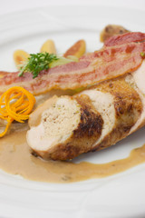 gefüllte Maispoularde